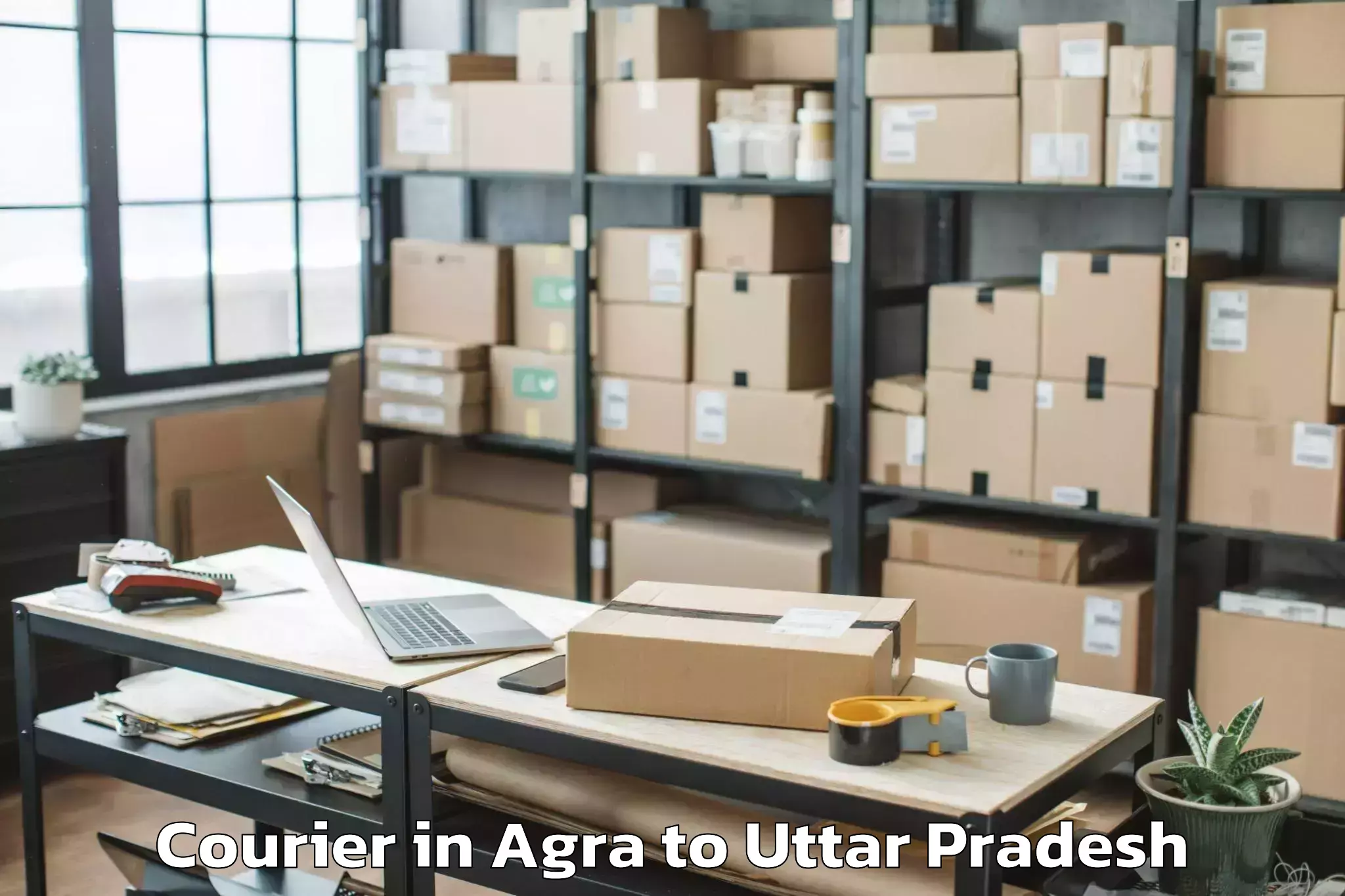 Easy Agra to Gyanpur Courier Booking